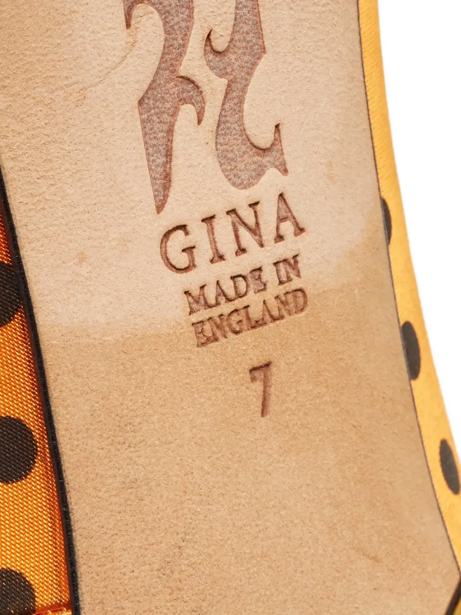100mm polka-dot print heeled pumps 9