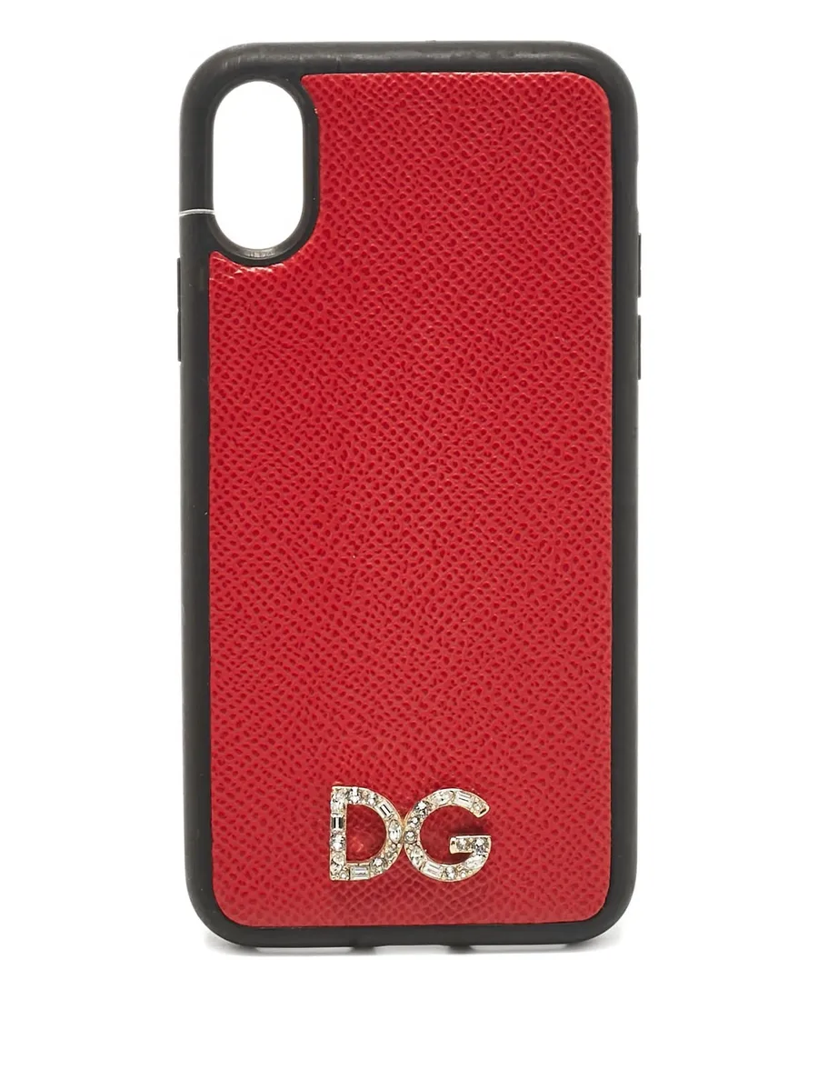 Leather DG Logo iPhone X case 2