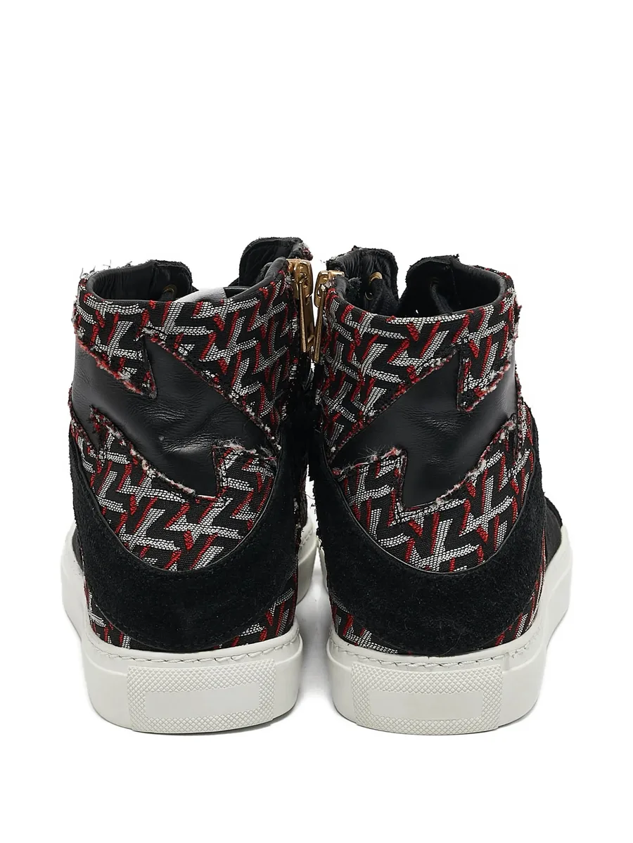 all-over logo lace-up sneakers 5