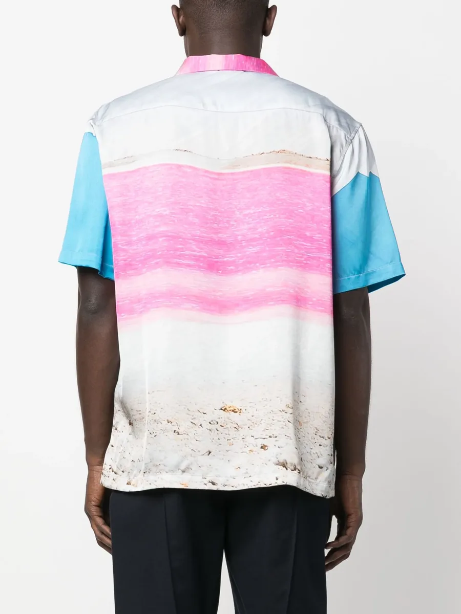 abstract-pattern short-sleeve shirt 7