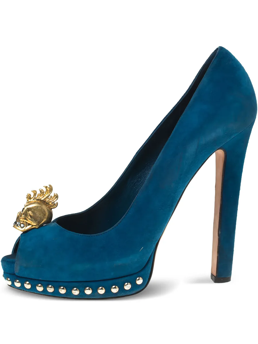 140mm skull-embellished peep-toe sandals 1