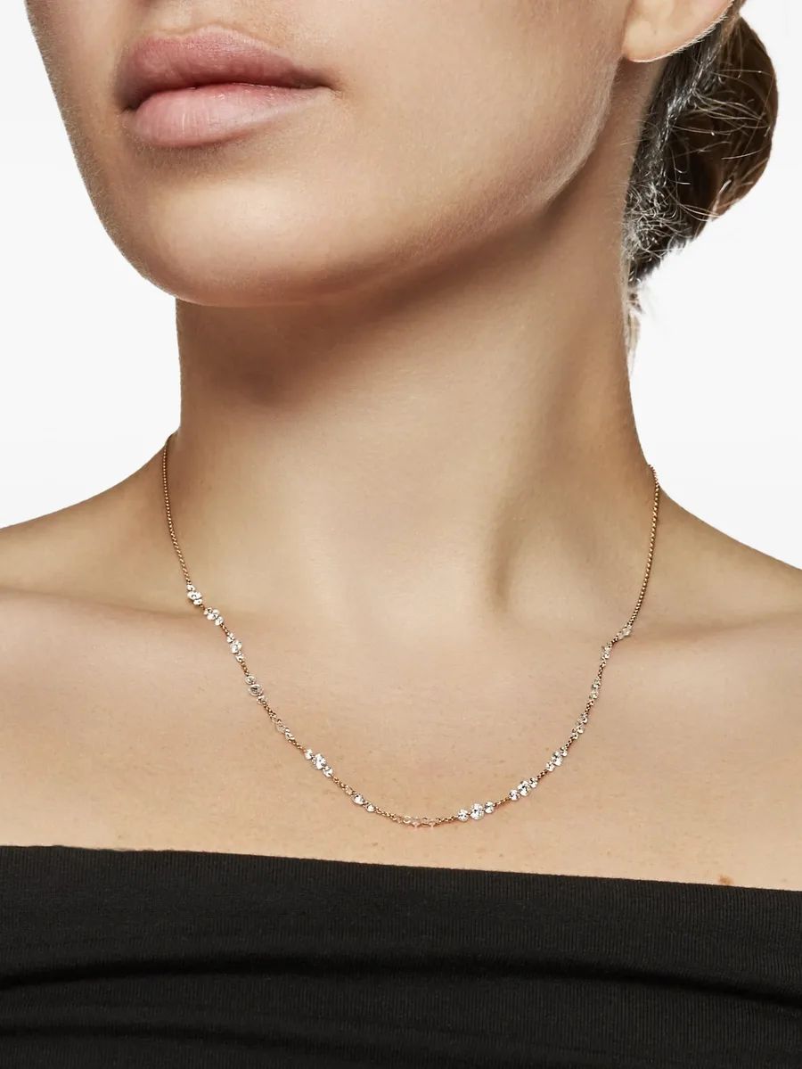 18K yellow gold diamond necklace 3