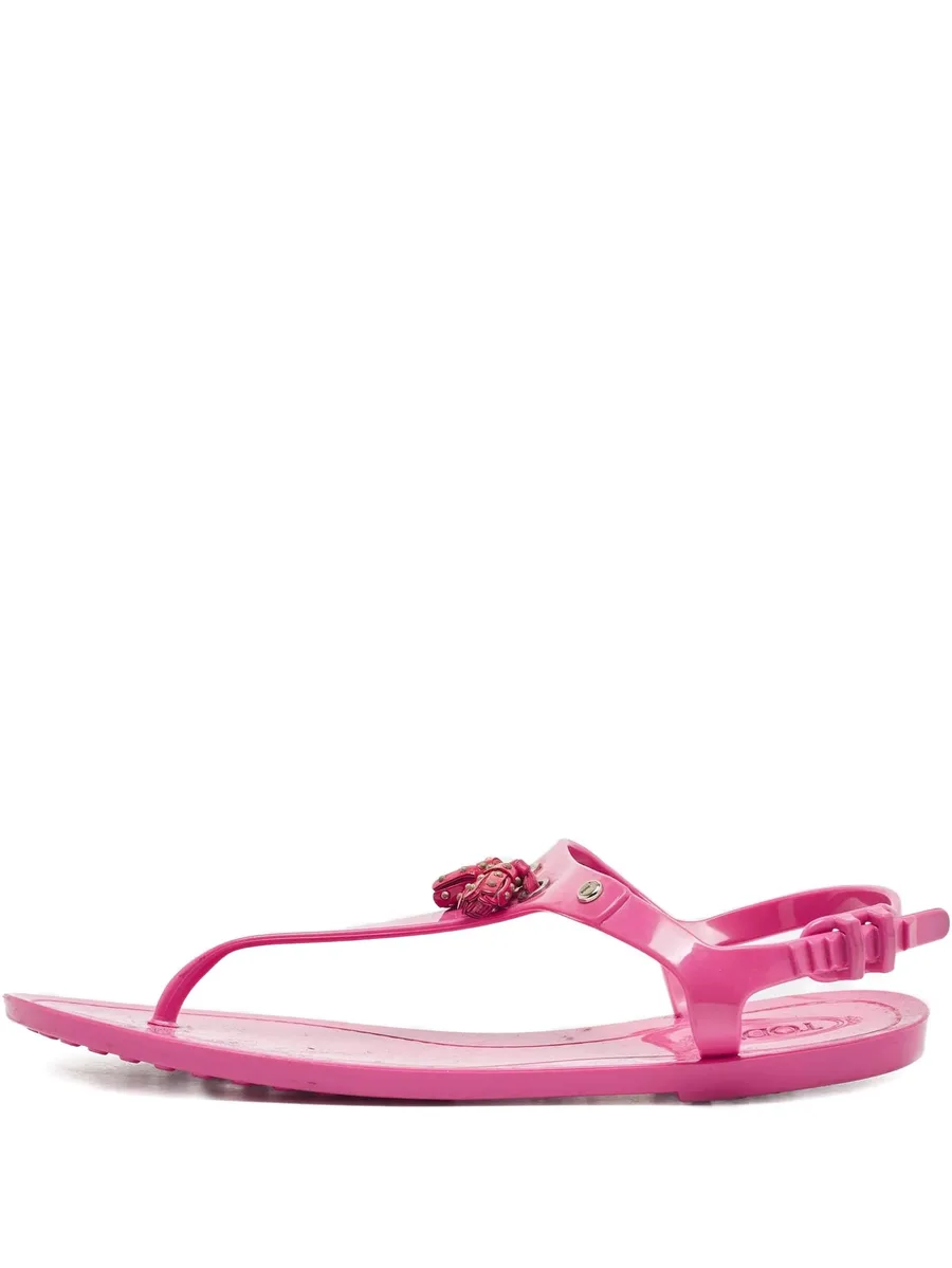 rubber embellished sandals 1