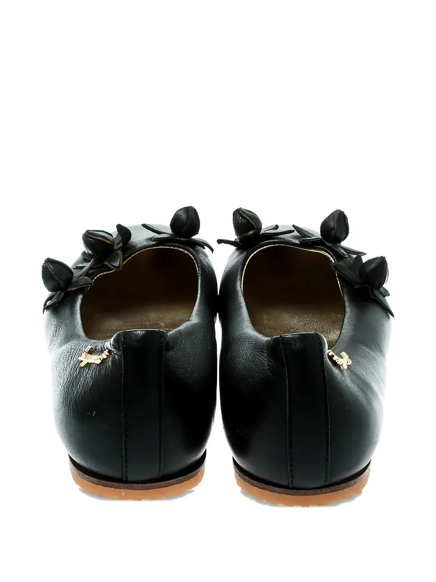 flower-detail leather ballet flats 5