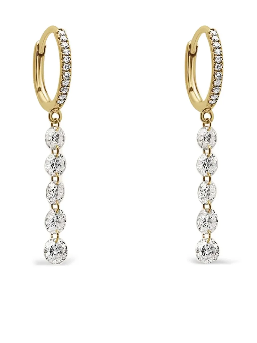 diamond-line hoop earrings 1