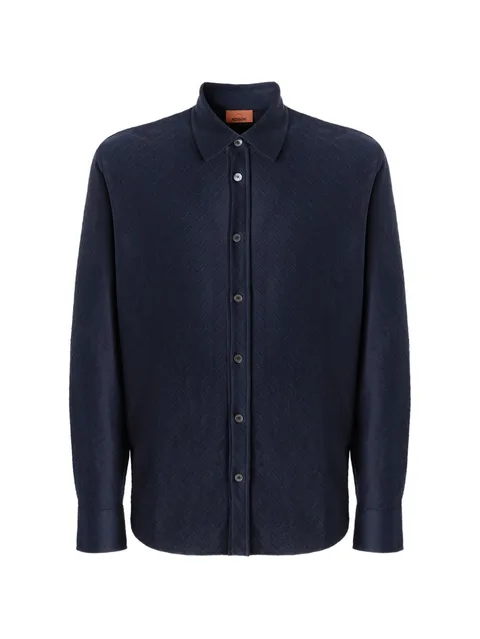 zigzag-pattern shirt