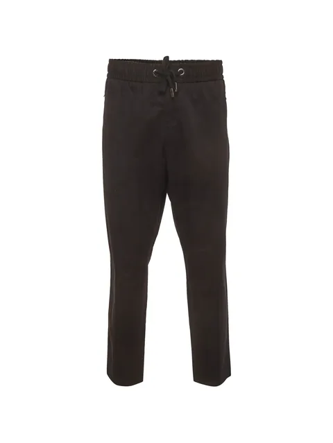 logo plaque zip-up trousers