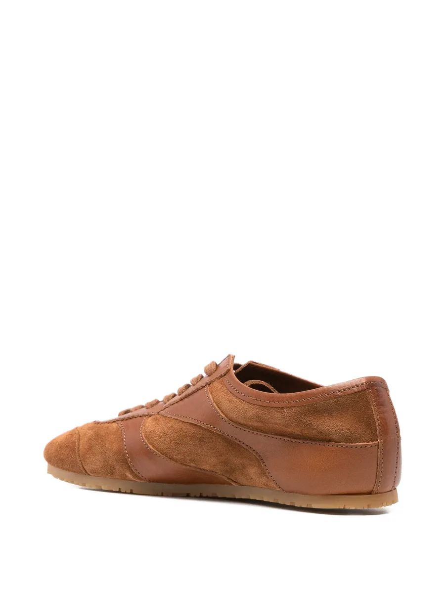 panelled leather sneakers 6