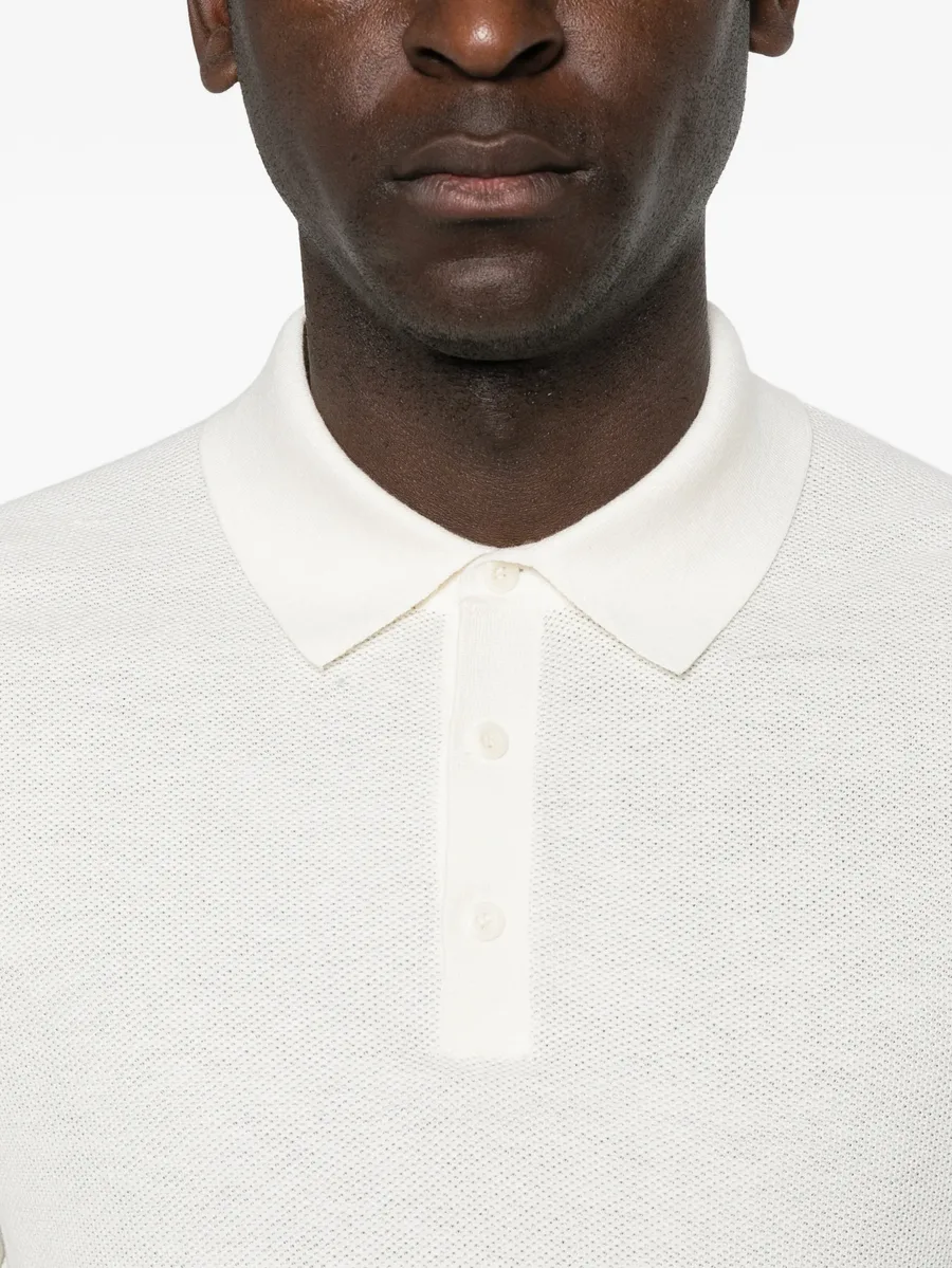 buttoned short-sleeve polo shirt 10