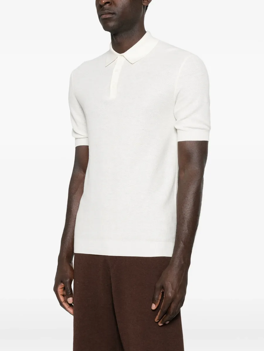 buttoned short-sleeve polo shirt 6