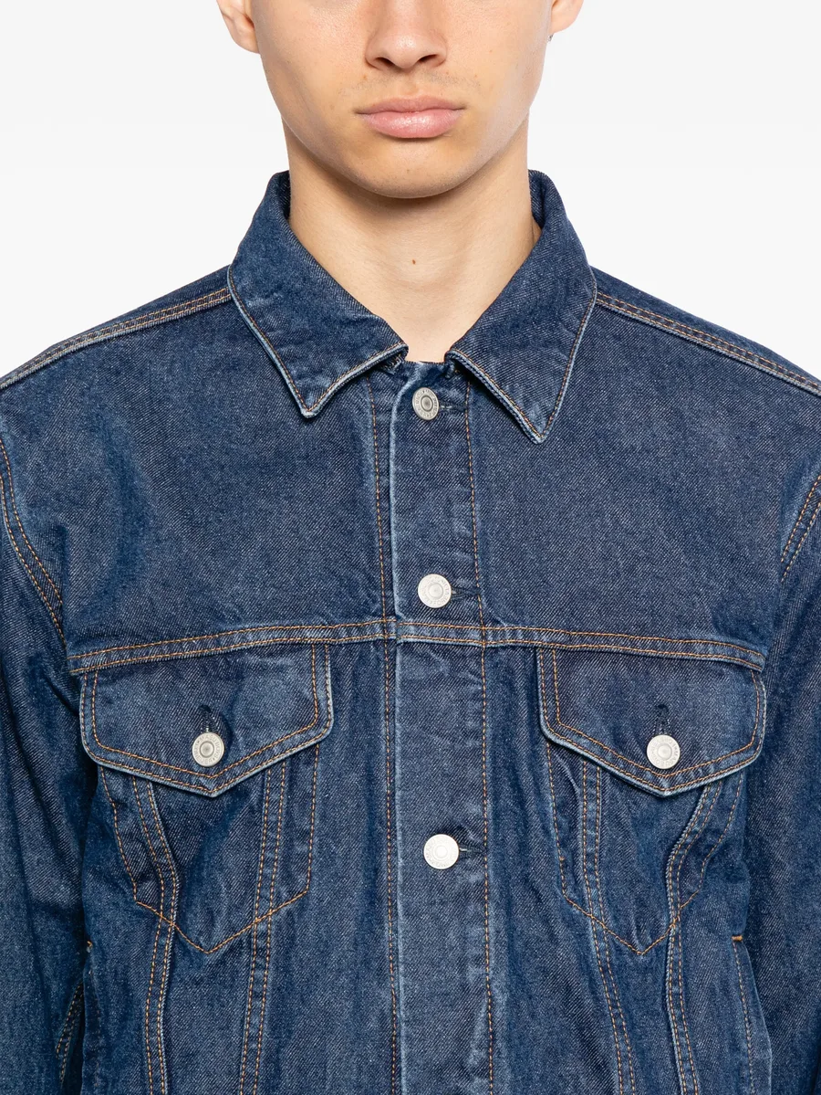 contrast-stitch denim jacket 9