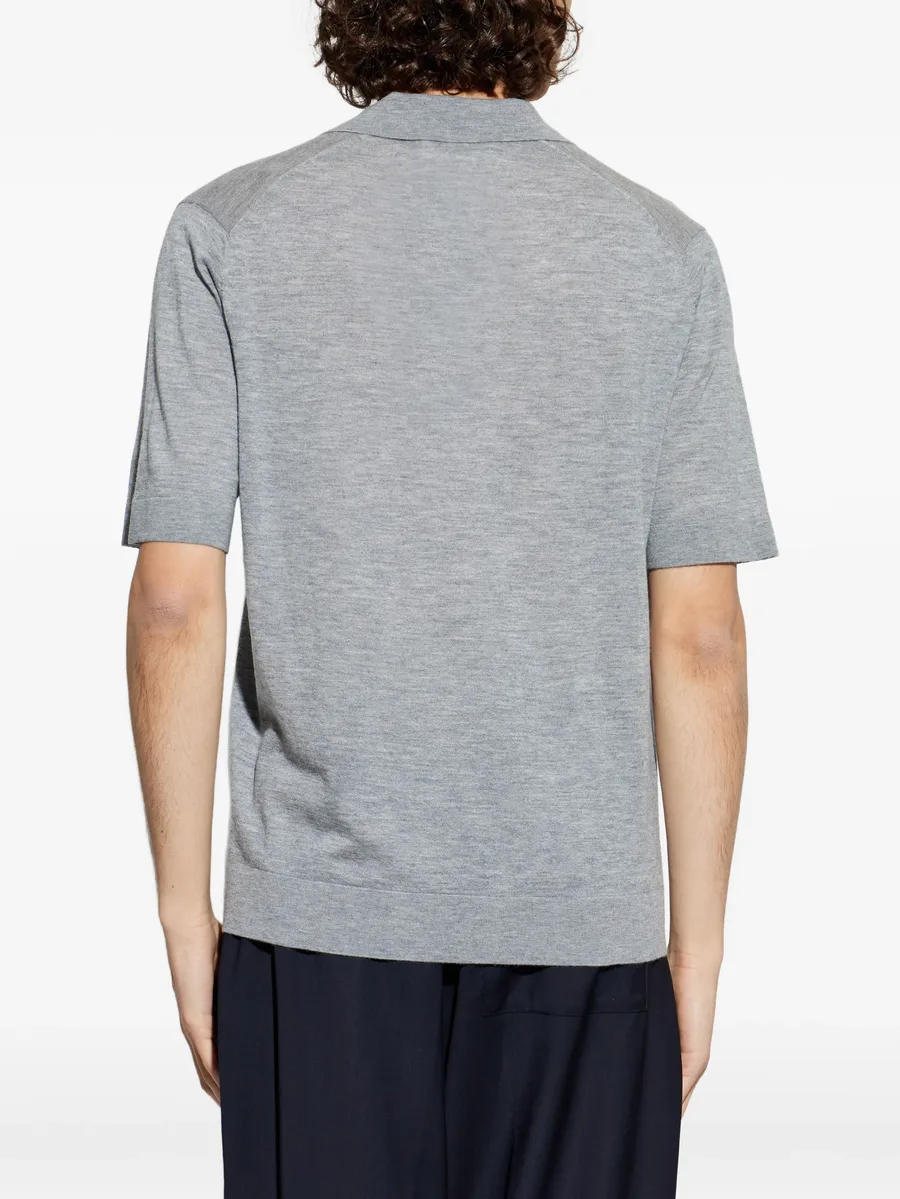 V-neck polo-collar T-shirt 7