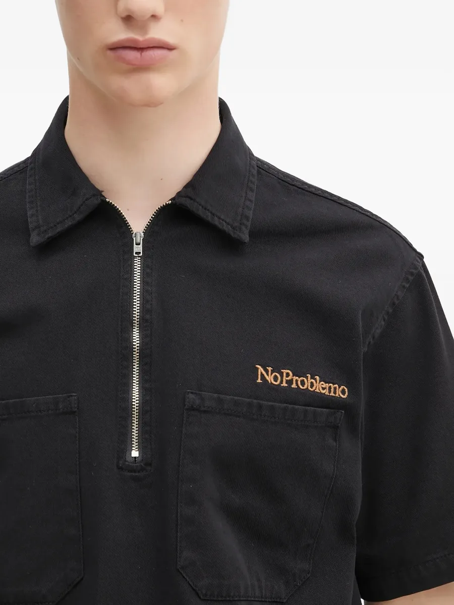 logo-embroidered polo shirt 9