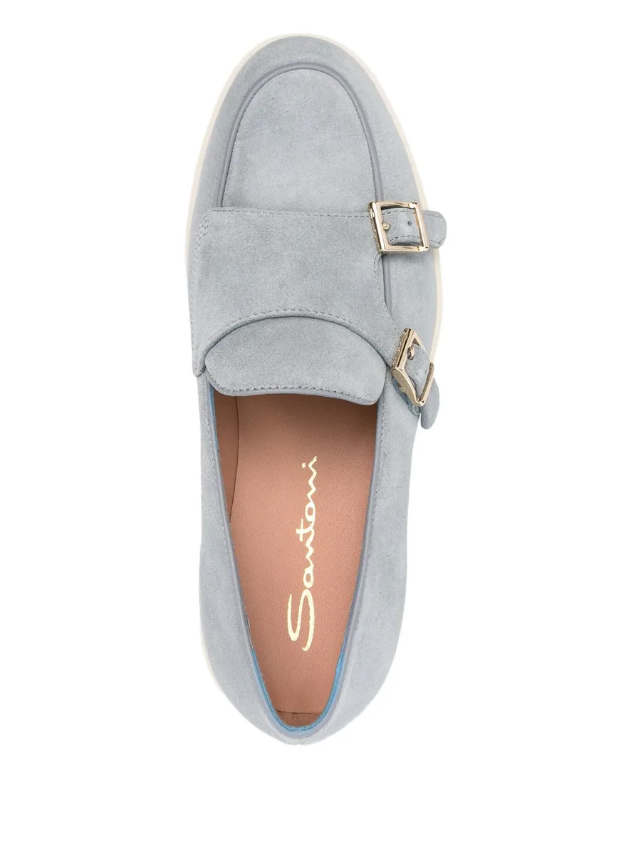 double-buckle suede loafers 8