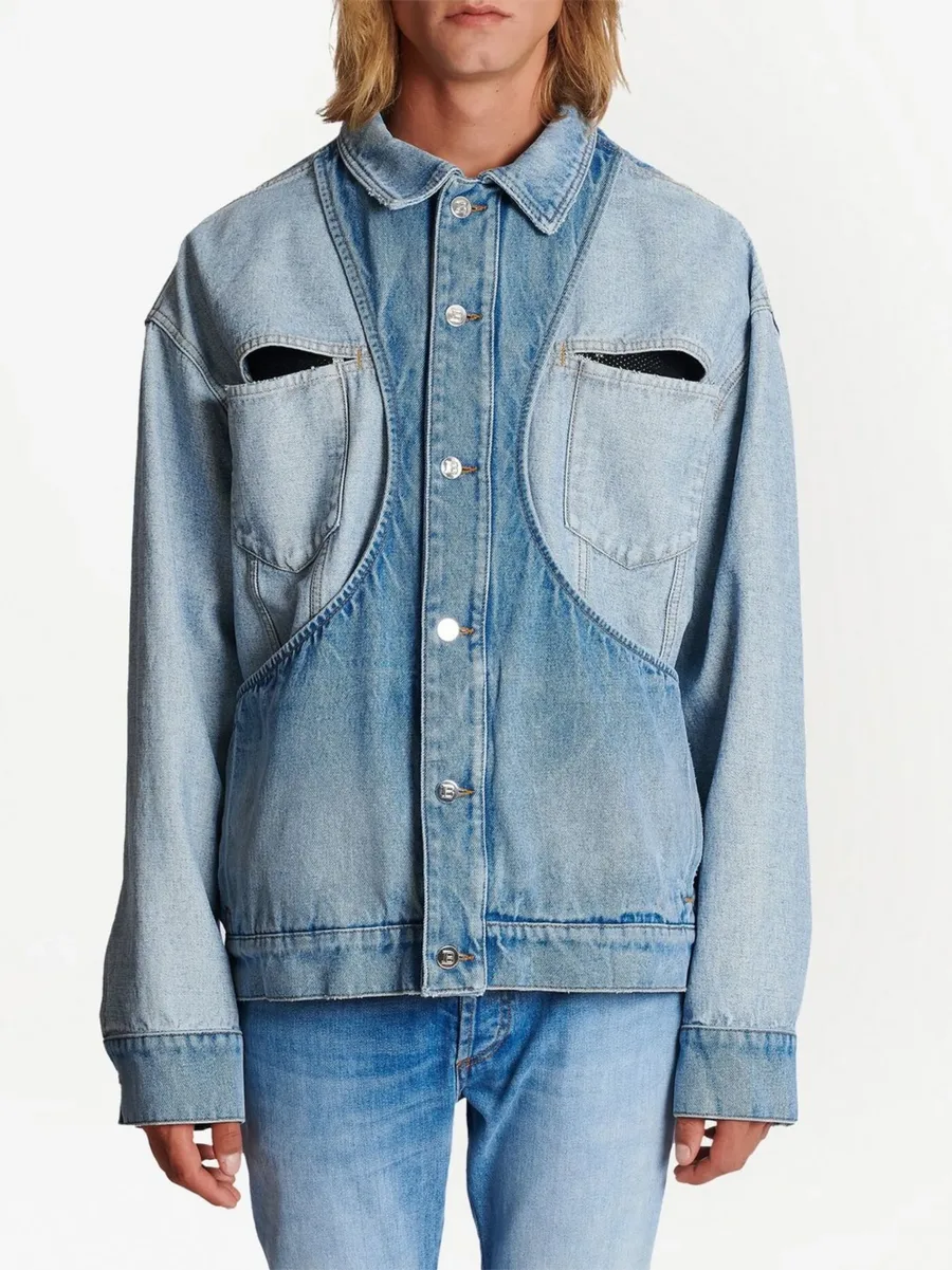 panelled-design denim jacket 5