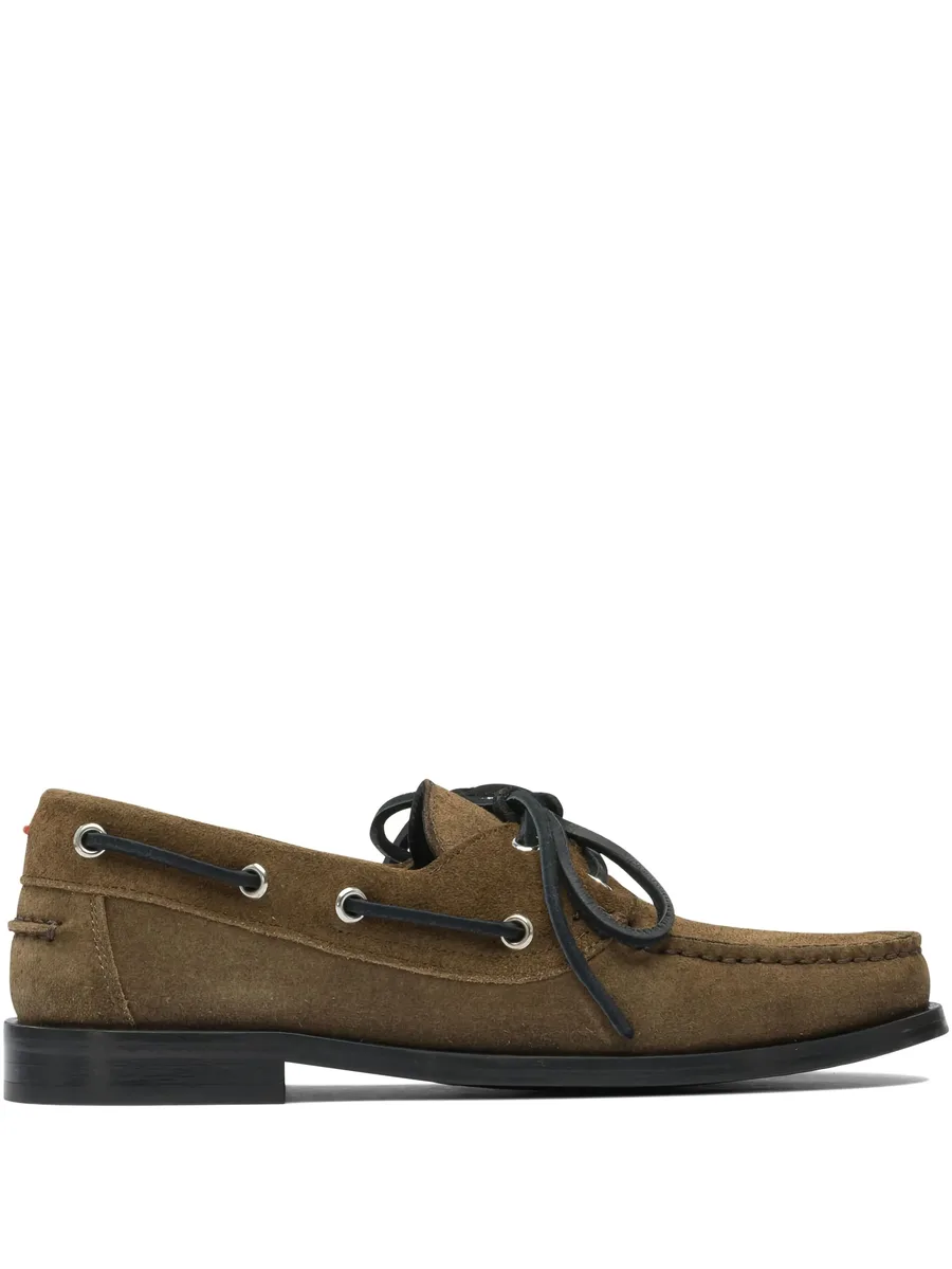 Harris suede leather lace-up loafers 1