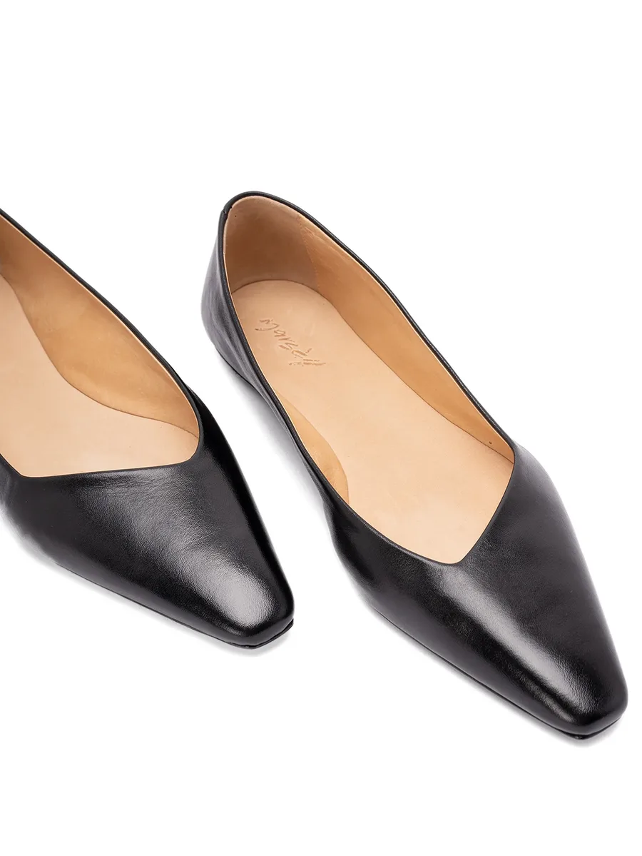 pointed-toe leather ballet flats 9