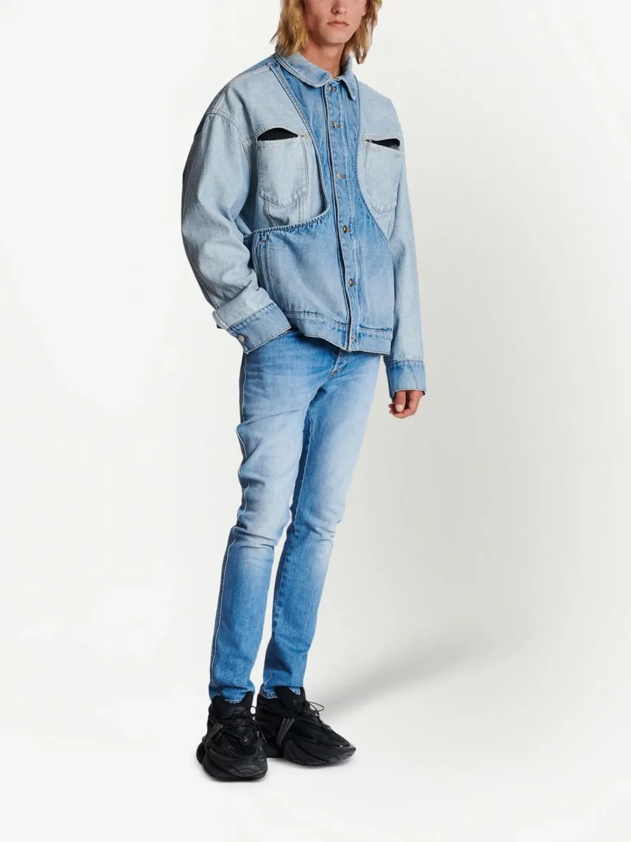 panelled-design denim jacket 4