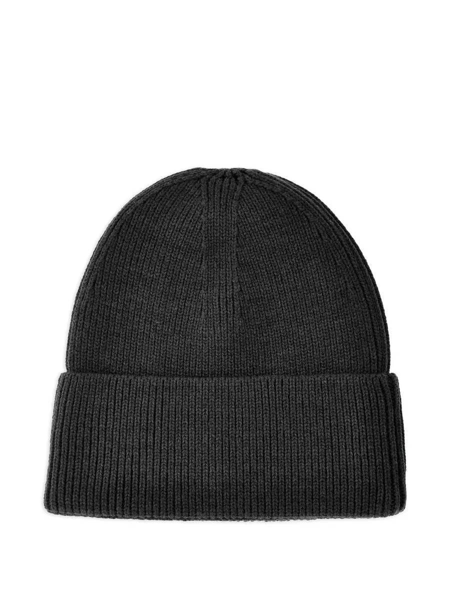 ribbed logo-plaque beanie 3