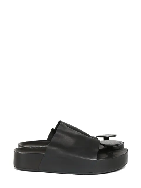 leather flip-flops