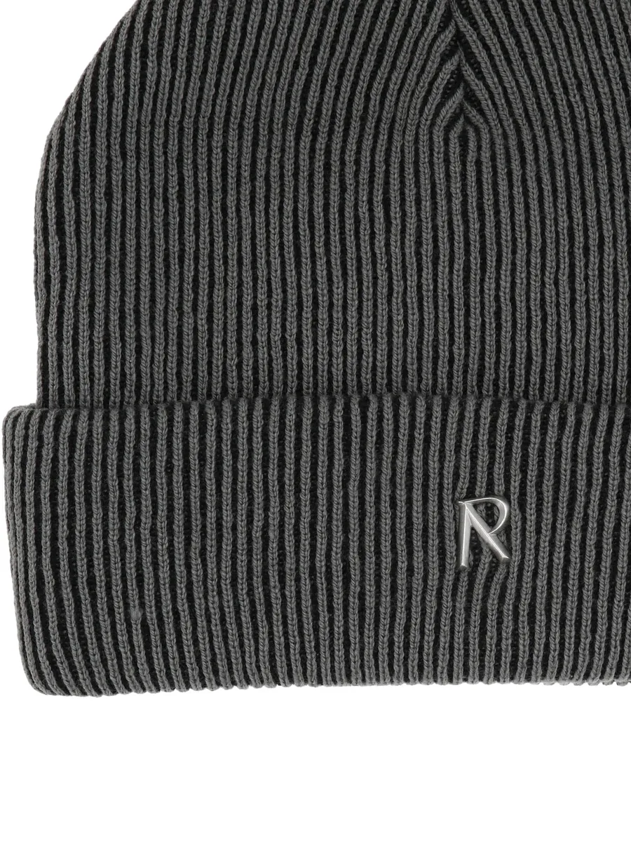ribbed logo-plaque beanie hat 3