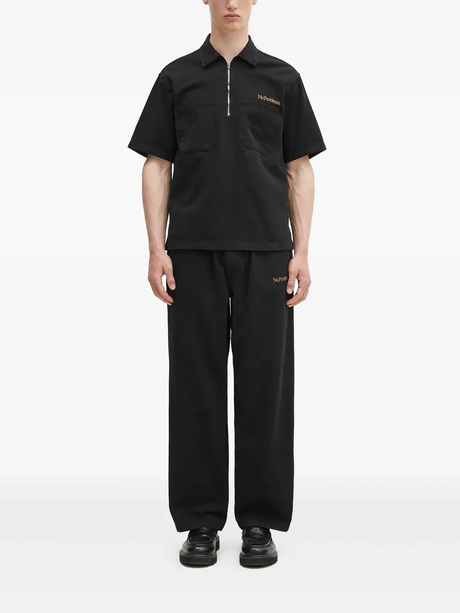 logo-embroidered polo shirt 4