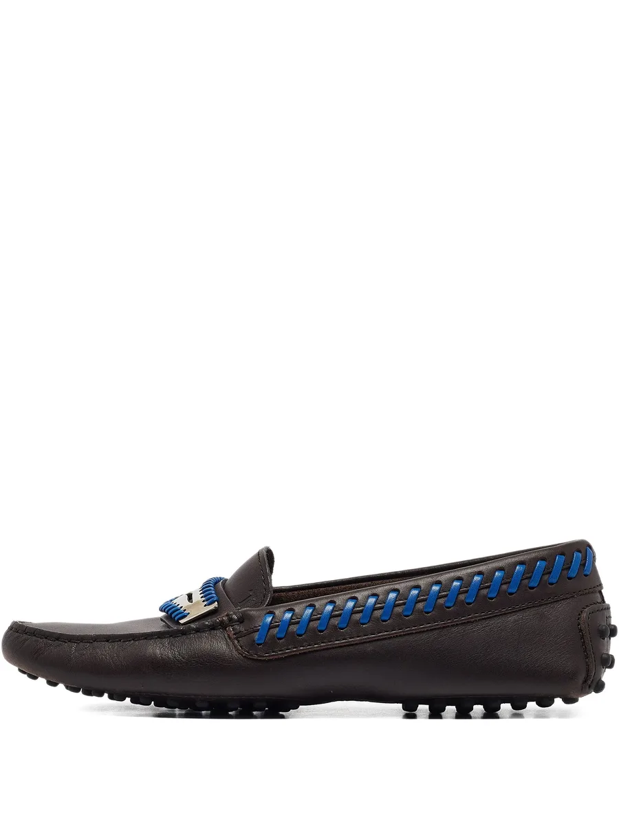 Pre-owned leather stitching loafers 2