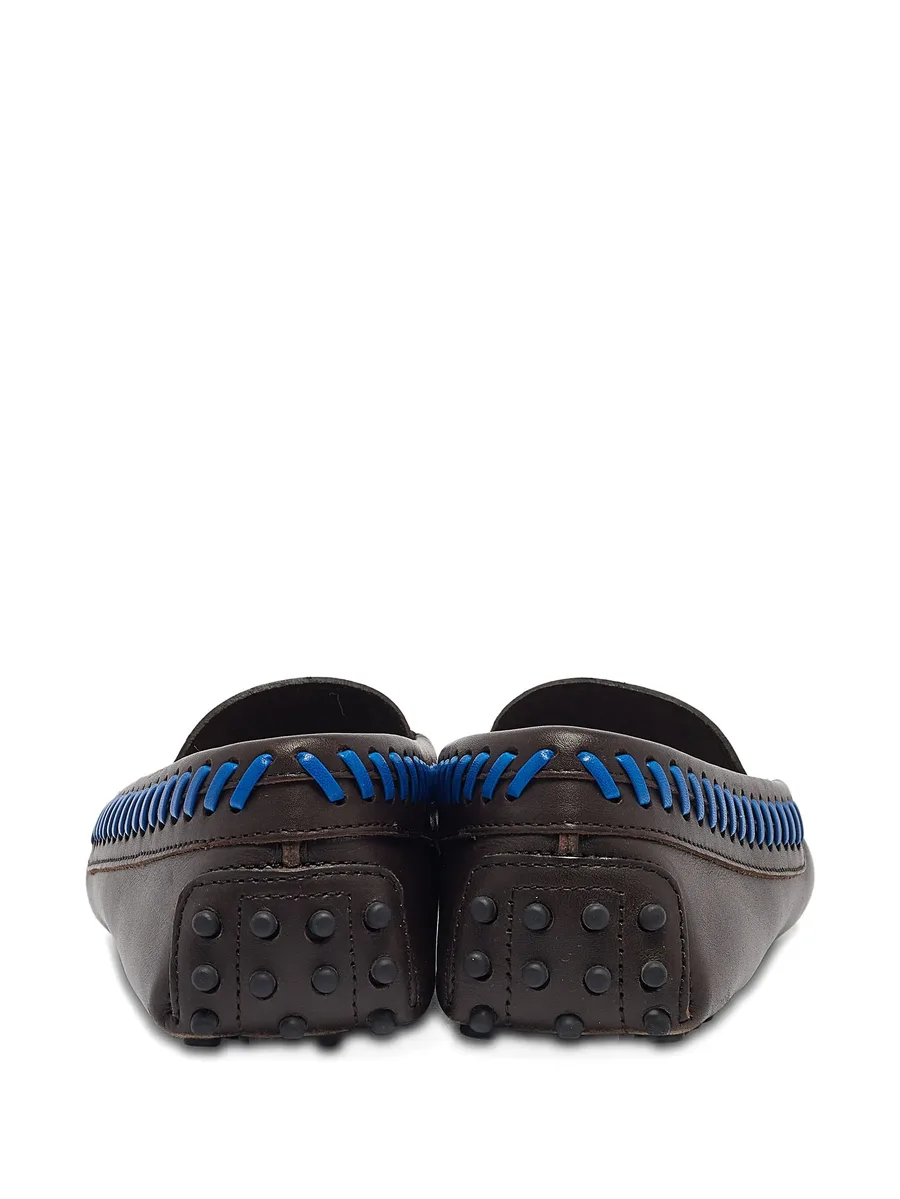 Pre-owned leather stitching loafers 6