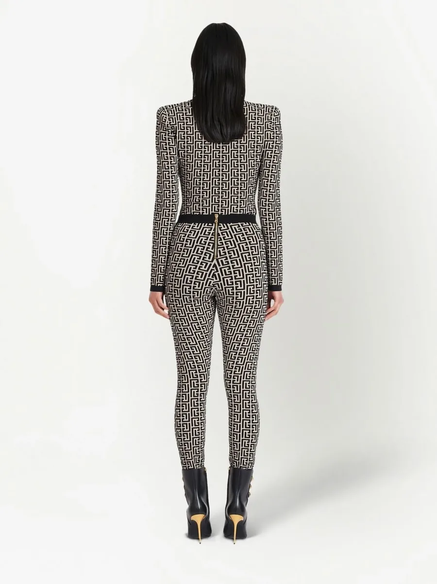 monogram-print high-waisted leggings 7