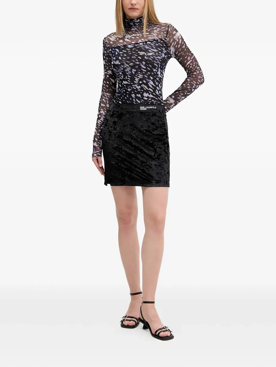 crushed-velvet mini skirt 3