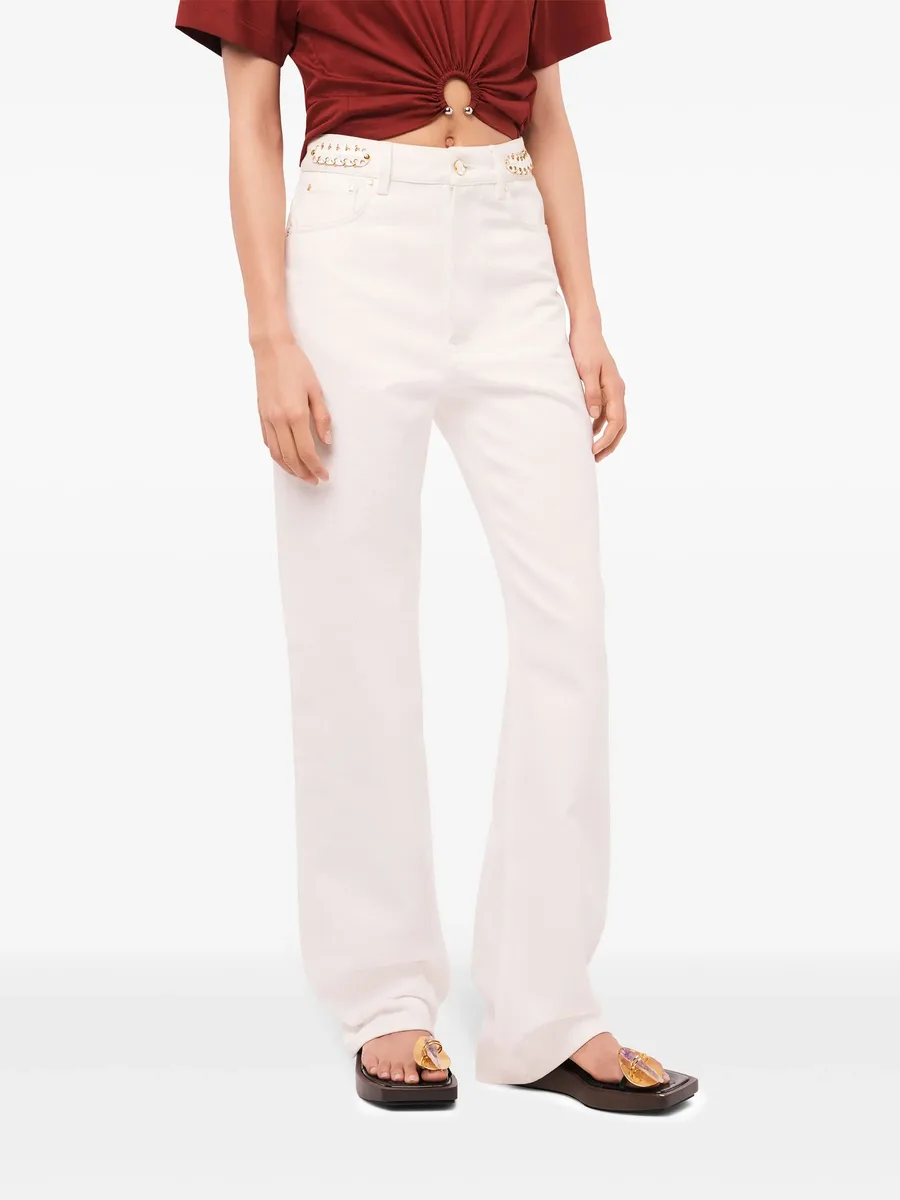 расклешенные джинсы с пайетками 7