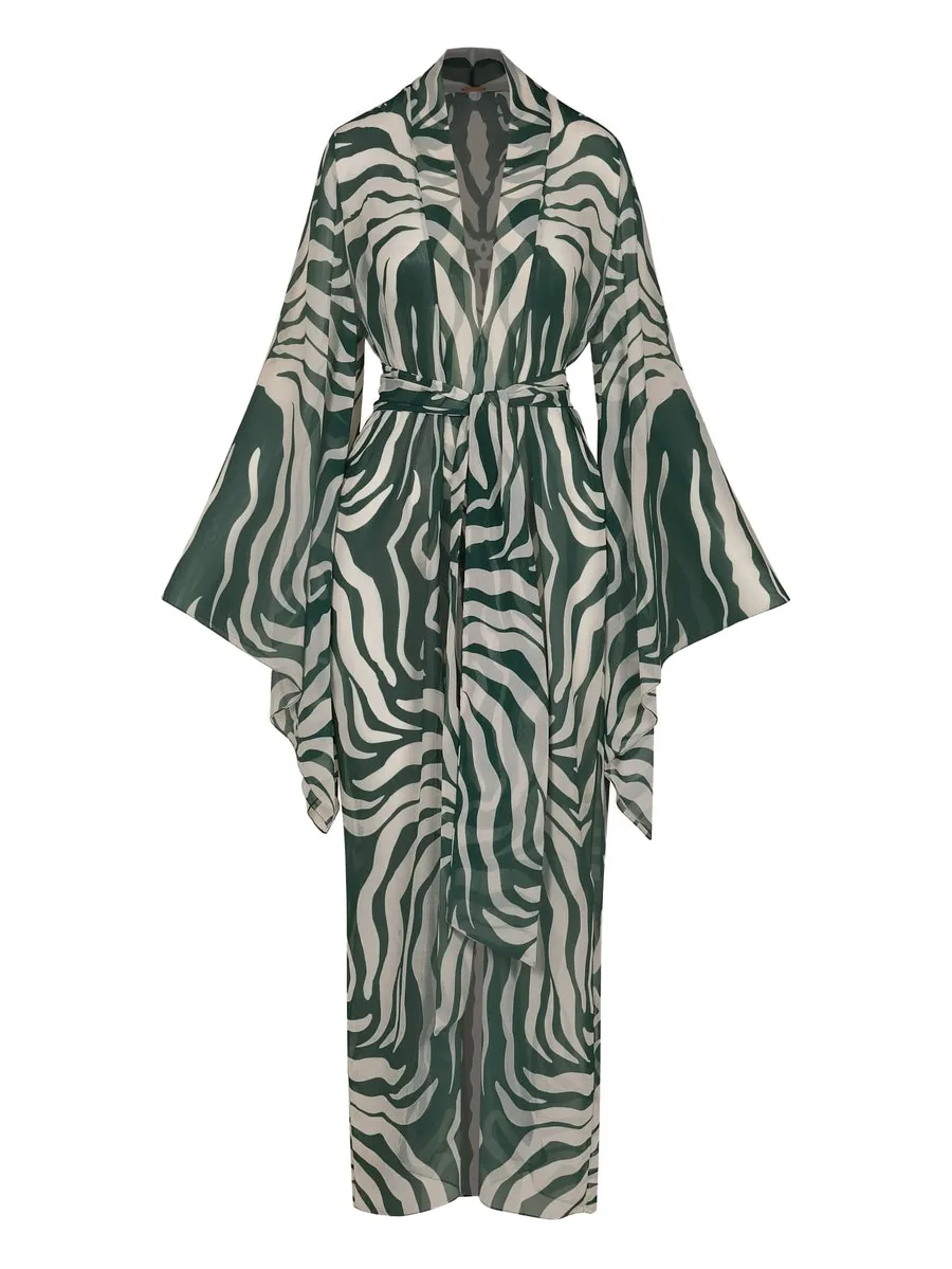 Amazon zebra-print kimono 1