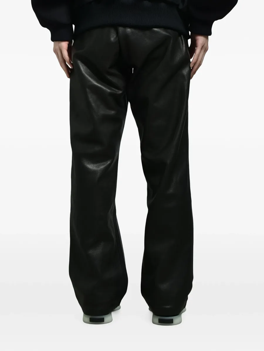 straight-leg leather trousers 5