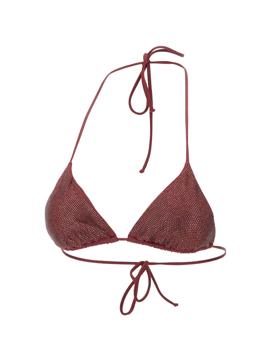 Annabelle rhinestone-embellished triangle bikini top 3