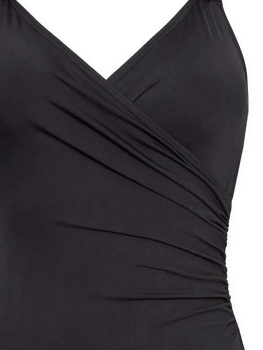 купальник с V-образным вырезом и логотипом 3
