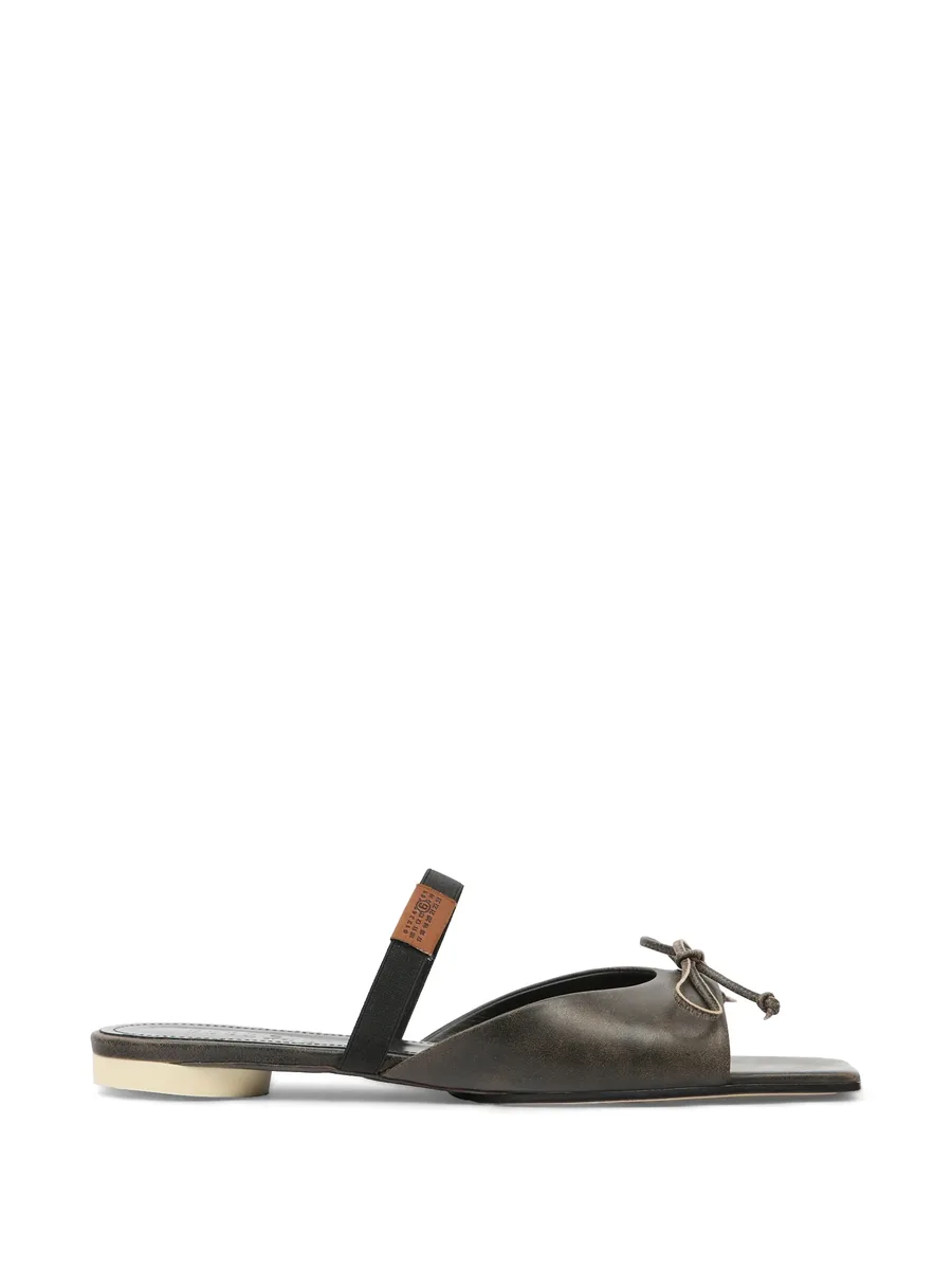 bow-detailed leather slingback shoes 2