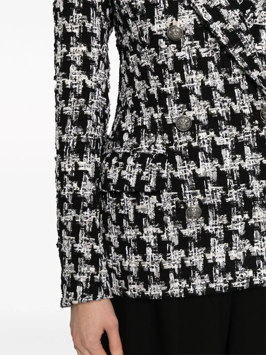 bouclé houndstooth-pattern blazer 10