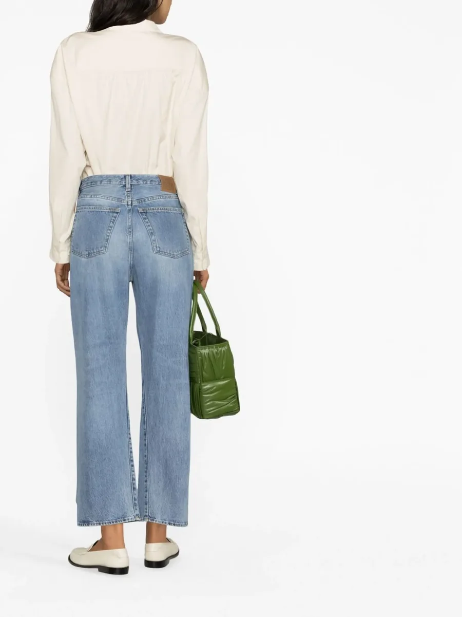 Twisted seam denim full length jeans 6