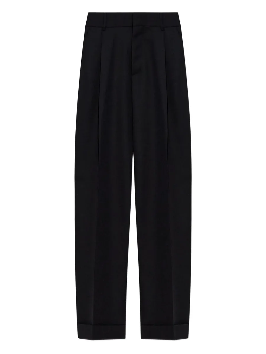 pleated wool trousers 1