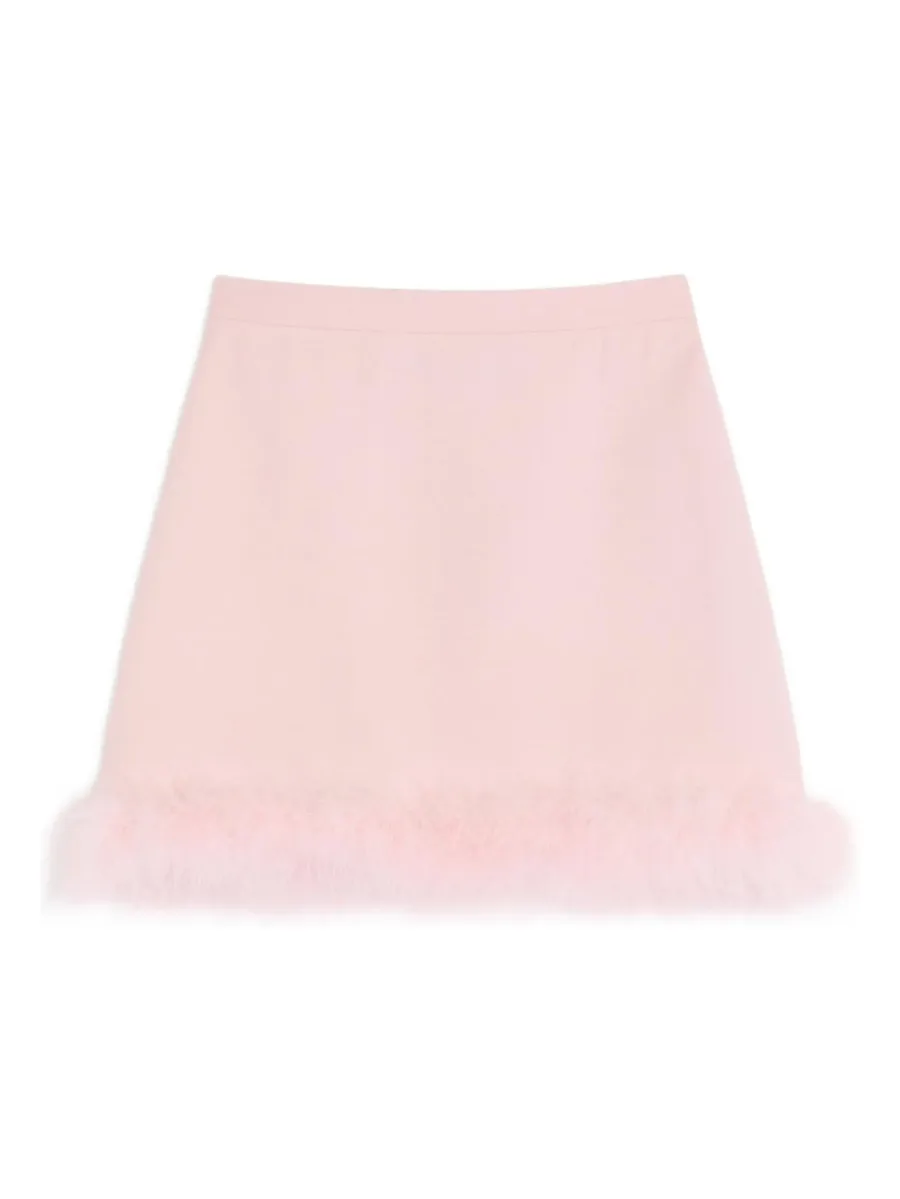 мини юбка Crepe Couture с перьями 2