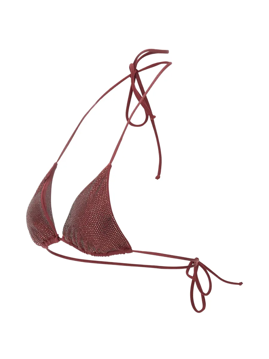 Annabelle rhinestone-embellished triangle bikini top 5