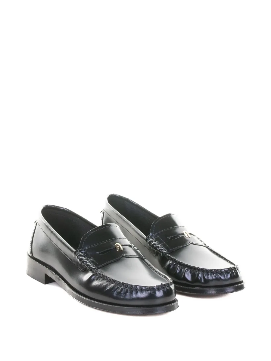 leather penny-strap loafers 4