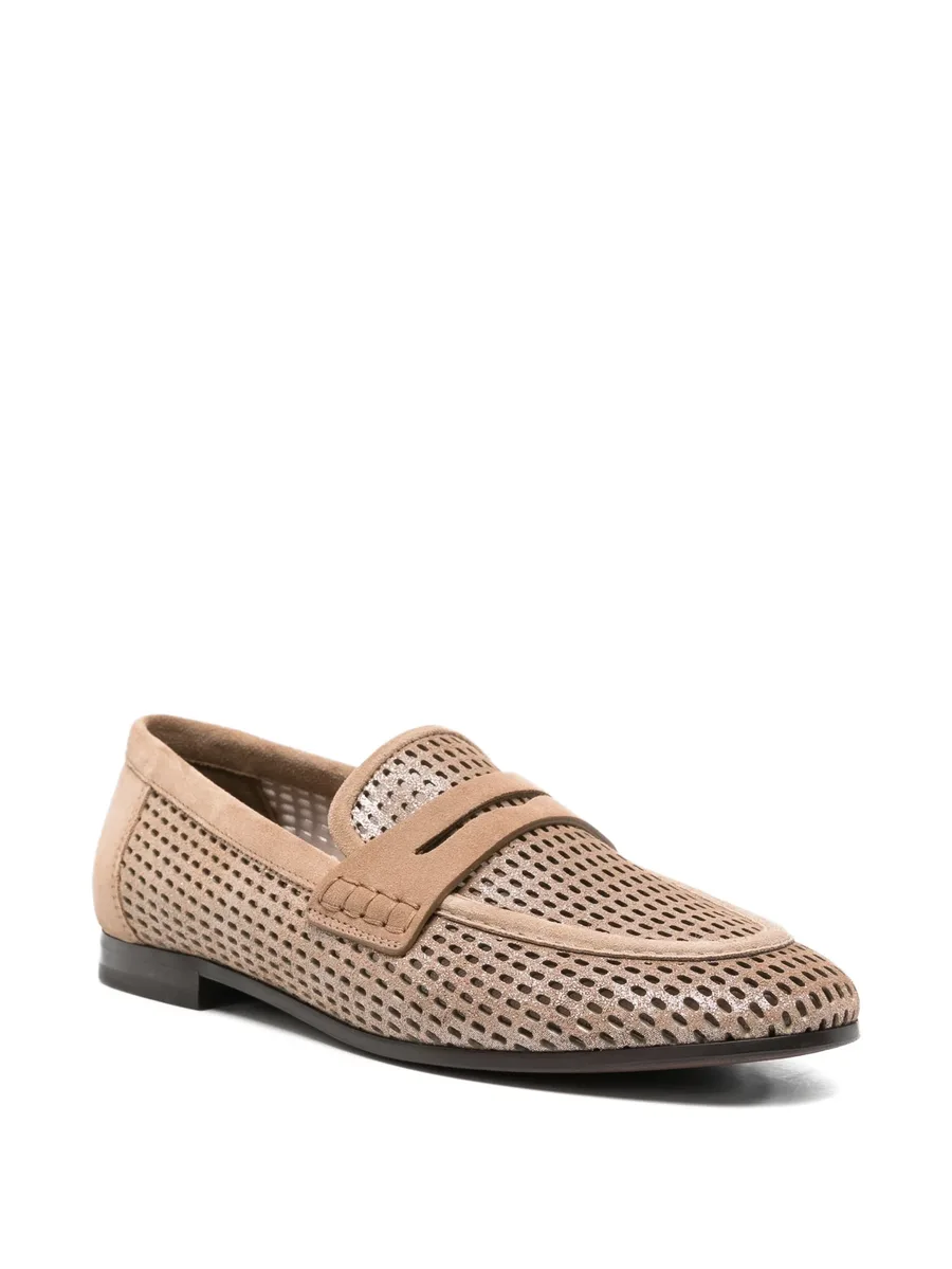 perforated suede loafers 4