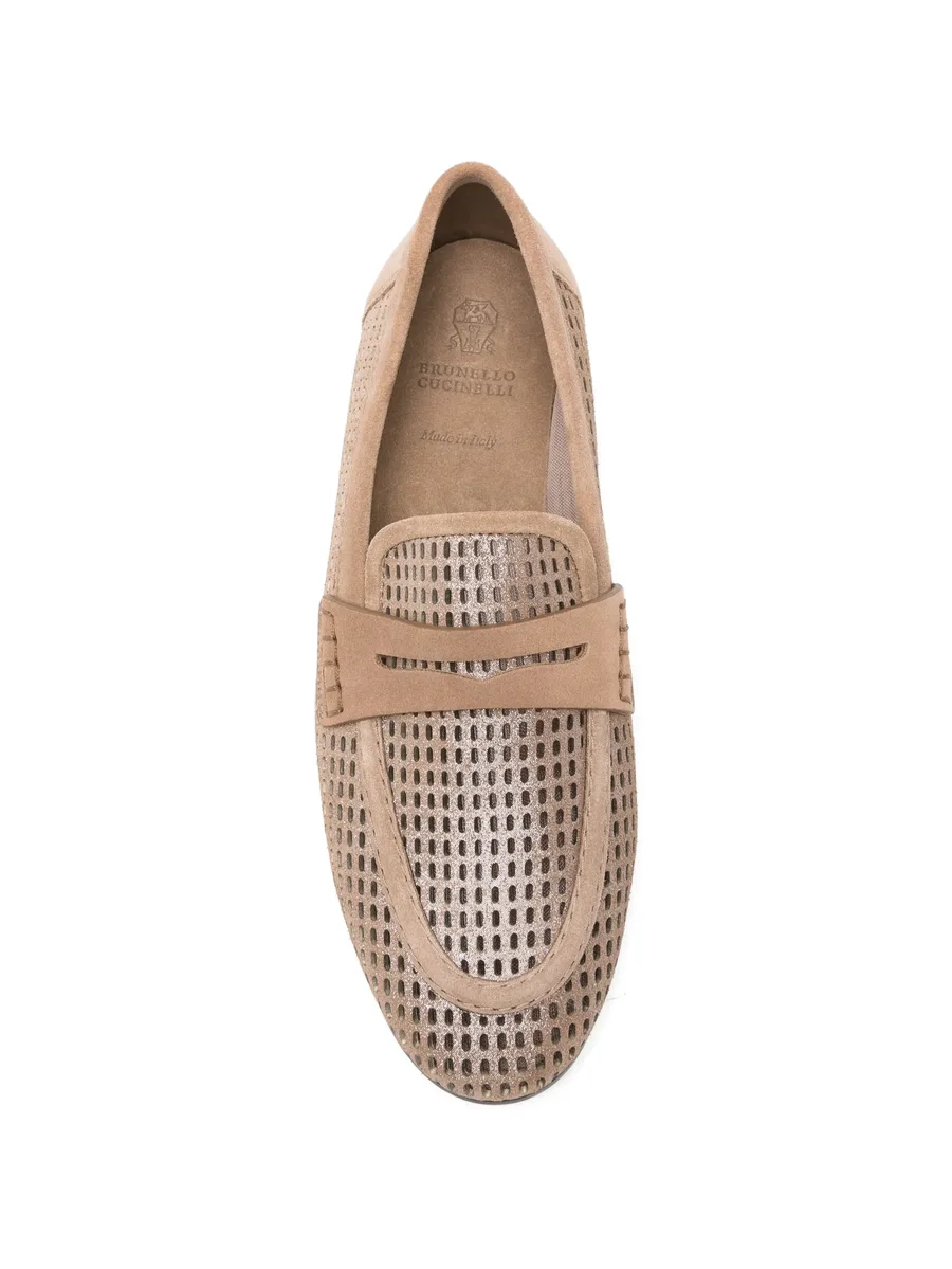 perforated suede loafers 7