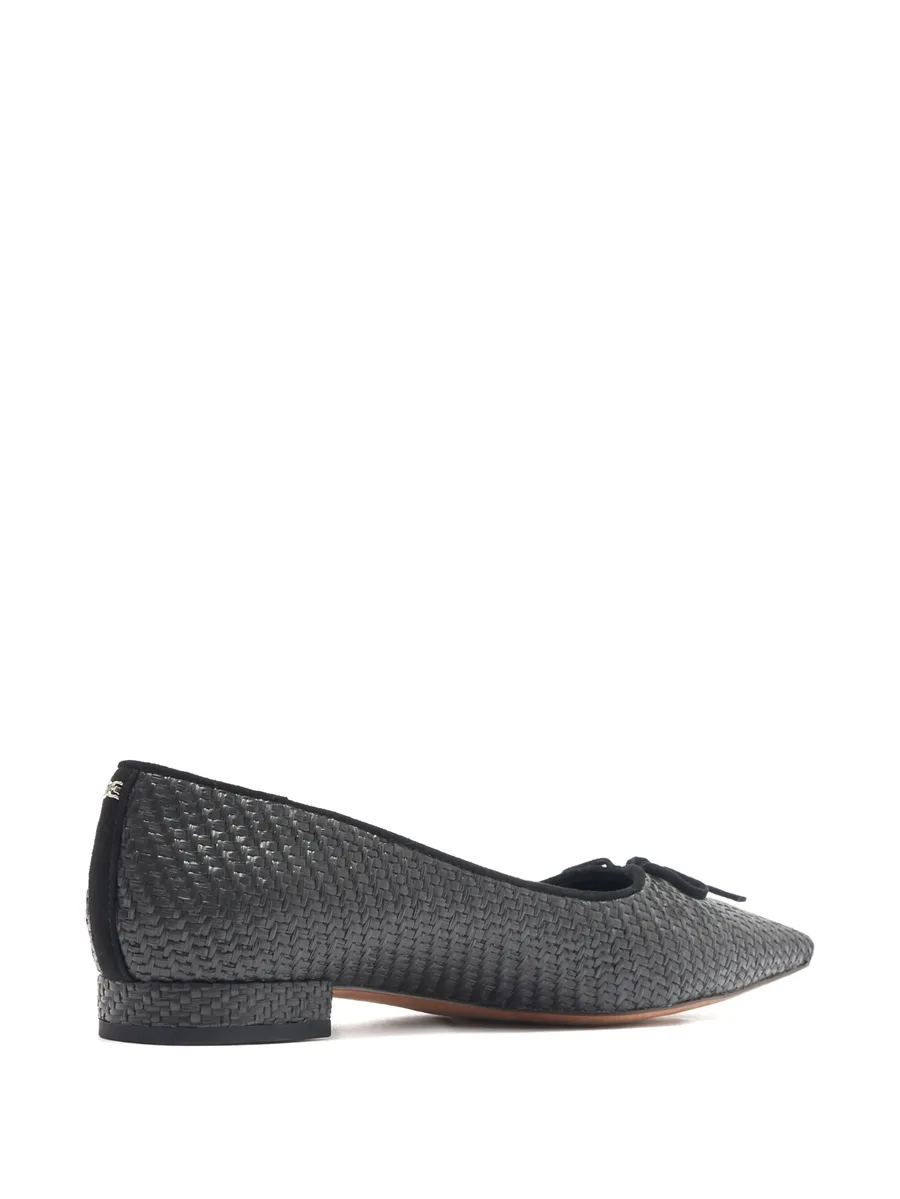 Esmira bow woven ballet flat pumps 4