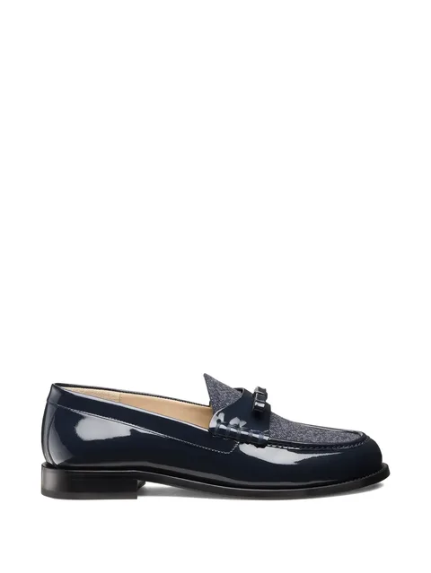Lottie bow round-toe loafers