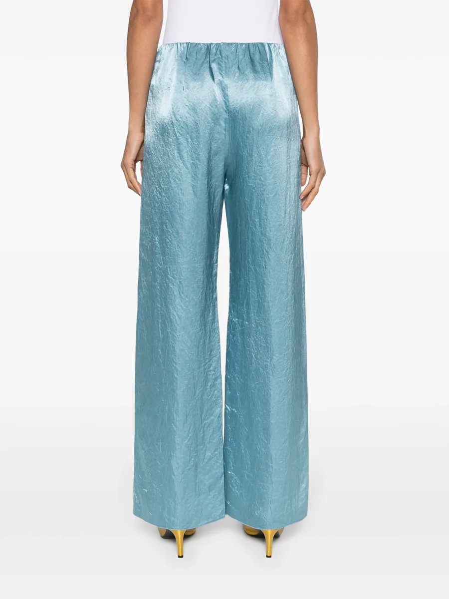 straight-leg satin trousers 7