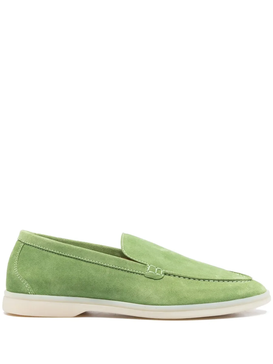 stitched-edge suede loafers 1