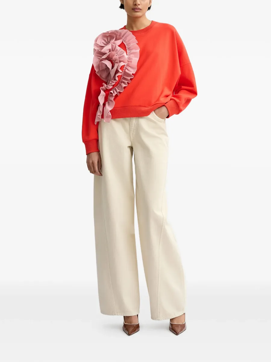 ruffle-trim sweatshirt 3