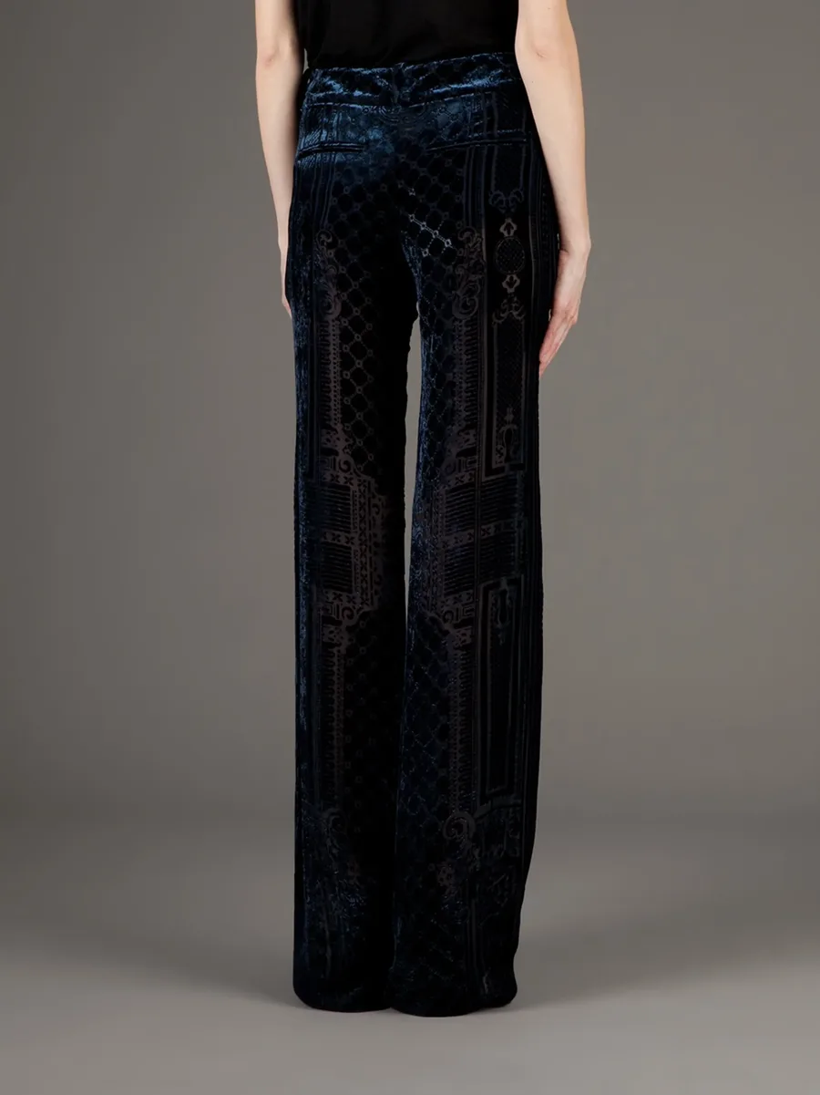 brocade wide leg trouser 10